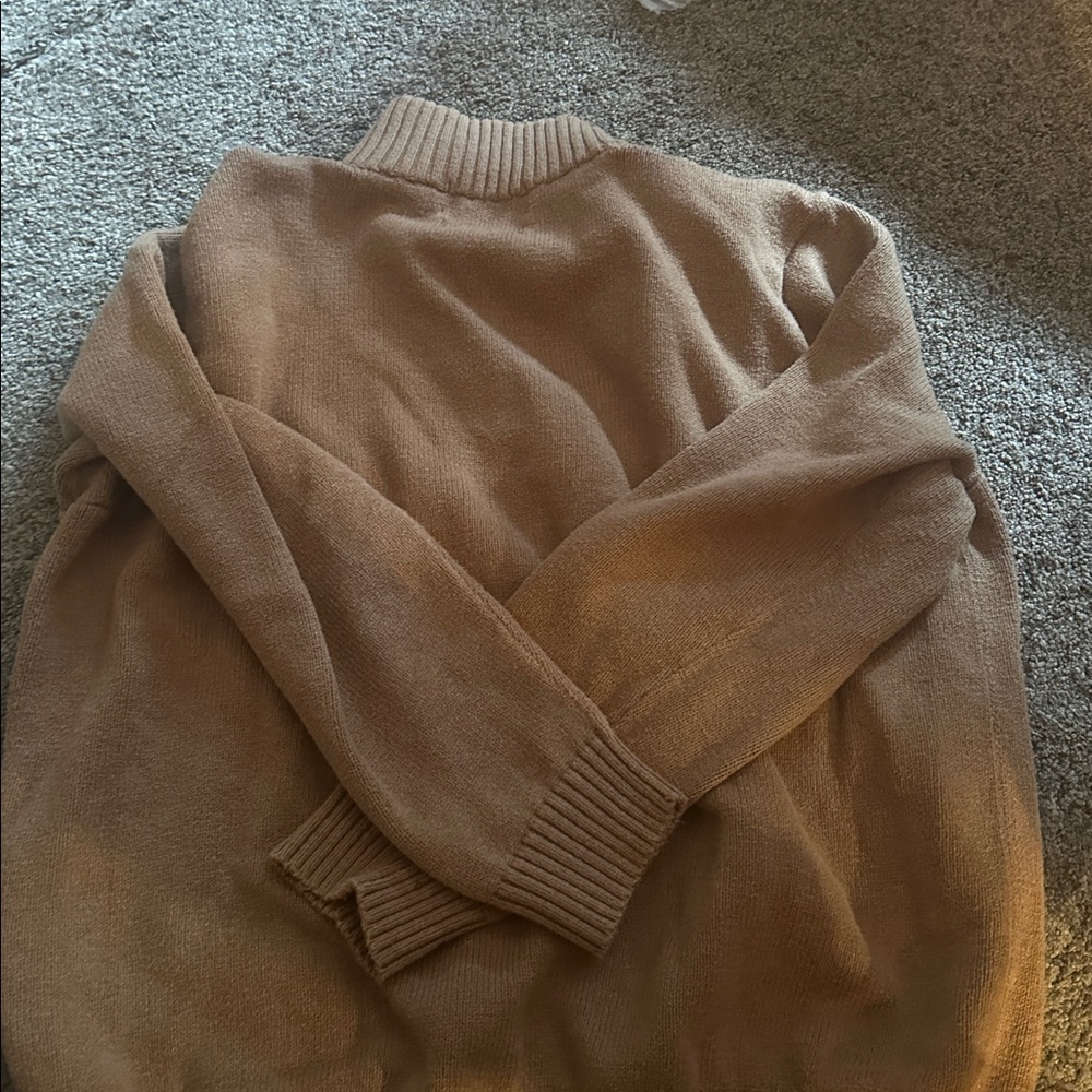 Polo Ralph Lauren Brown Zip-Up Sweater - Picture 4 of 5